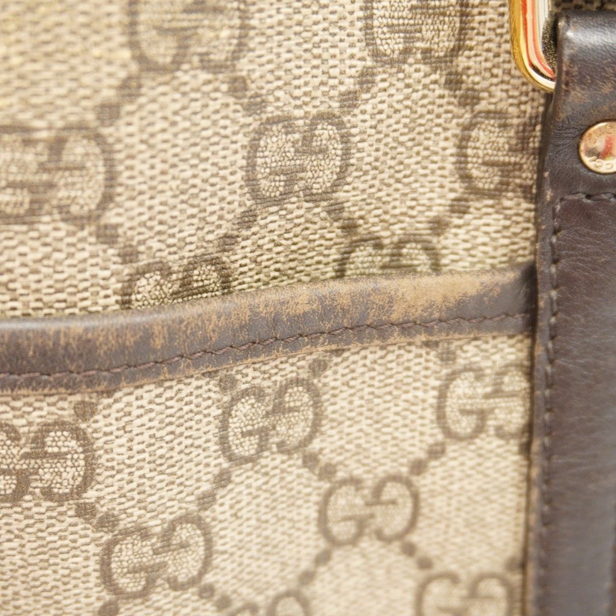 Gucci Tote GG Supreme Brown Gold 2-Way — view 8