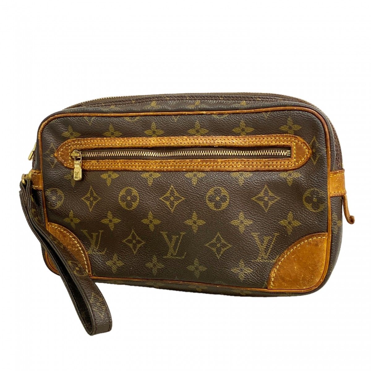 Louis Vuitton Clutch Monogram Marly Dragonne GM Brown