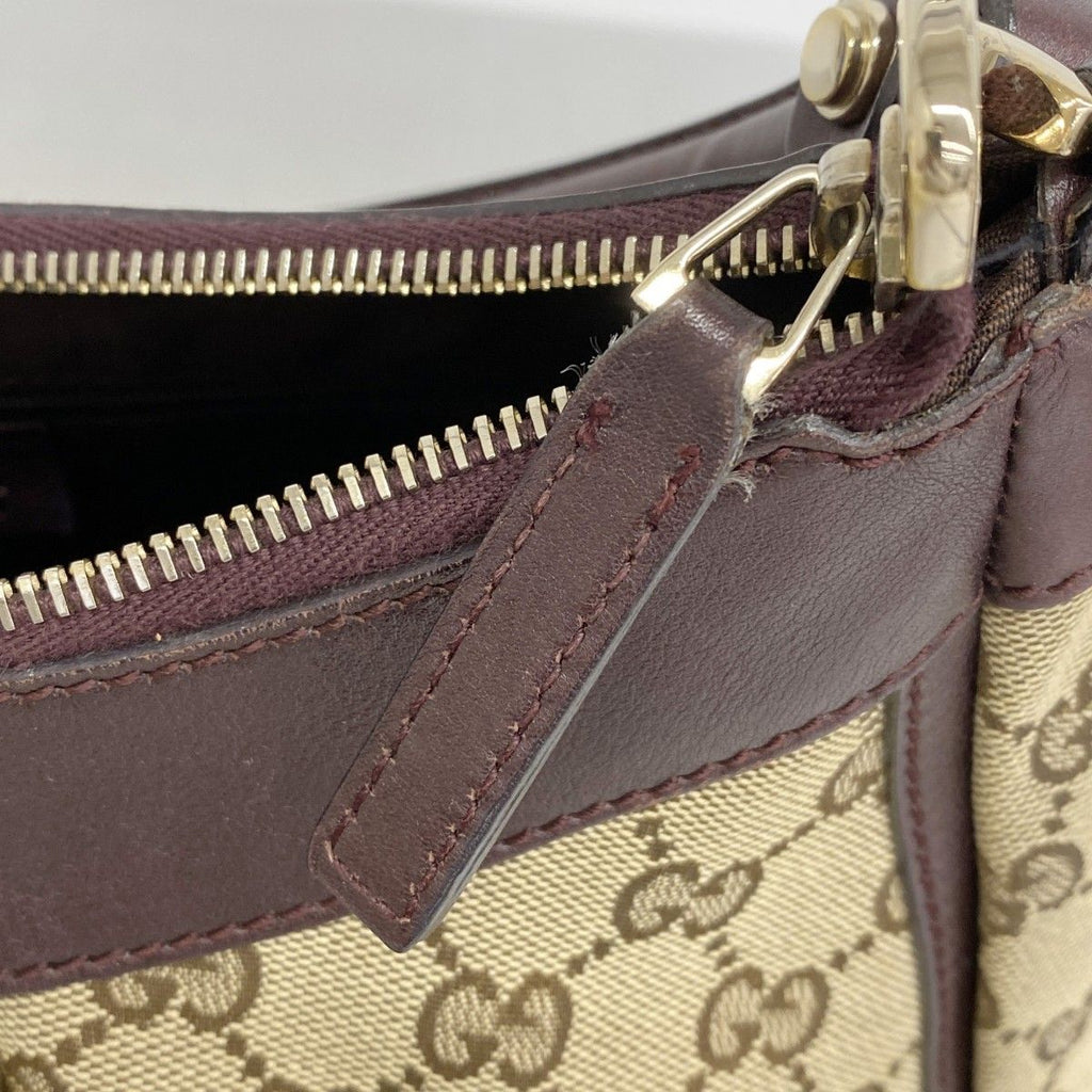Gucci Handbag GG Canvas Abbey Beige Bordeaux Champagne Gold — view 8