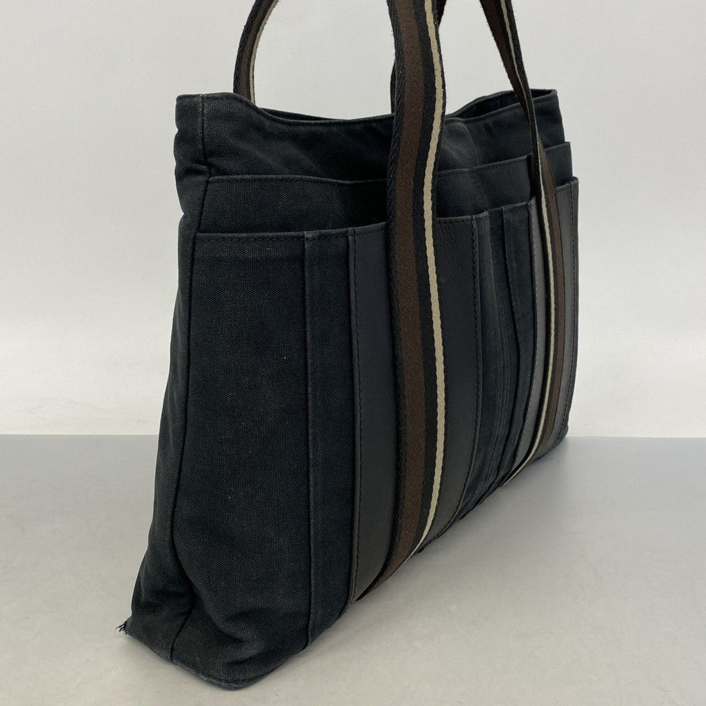 Hermes Tote Trocahoriental MM Canvas Black Brown Silver — view 2