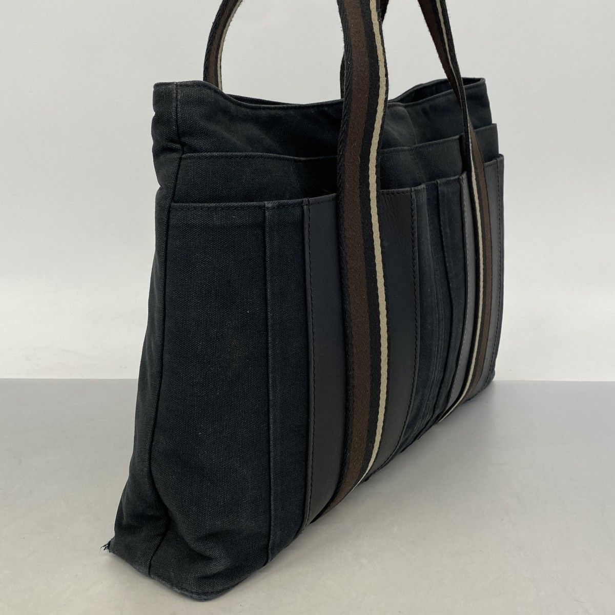 Hermes Tote Trocahoriental MM Canvas Black Brown Silver — view 2
