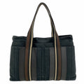 Hermes Tote Trocahoriental MM Canvas Black Brown Silver