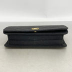 Chanel Shoulder Bag Quilted Jersey Black Gold — view 3