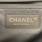 Chanel Shoulder Bag Quilted Leather Black Silver — view 5