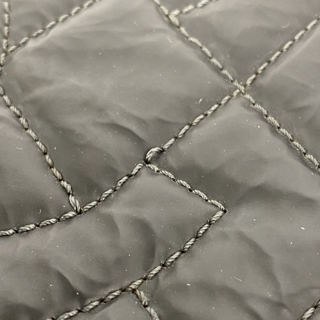 Chanel Shoulder Bag Quilted Leather Black Silver — view 9