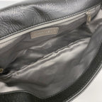 Chanel Shoulder Bag Quilted Leather Black Silver — view 4