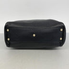 Gucci Handbag Bamboo Leather Black Champagne Gold — view 3