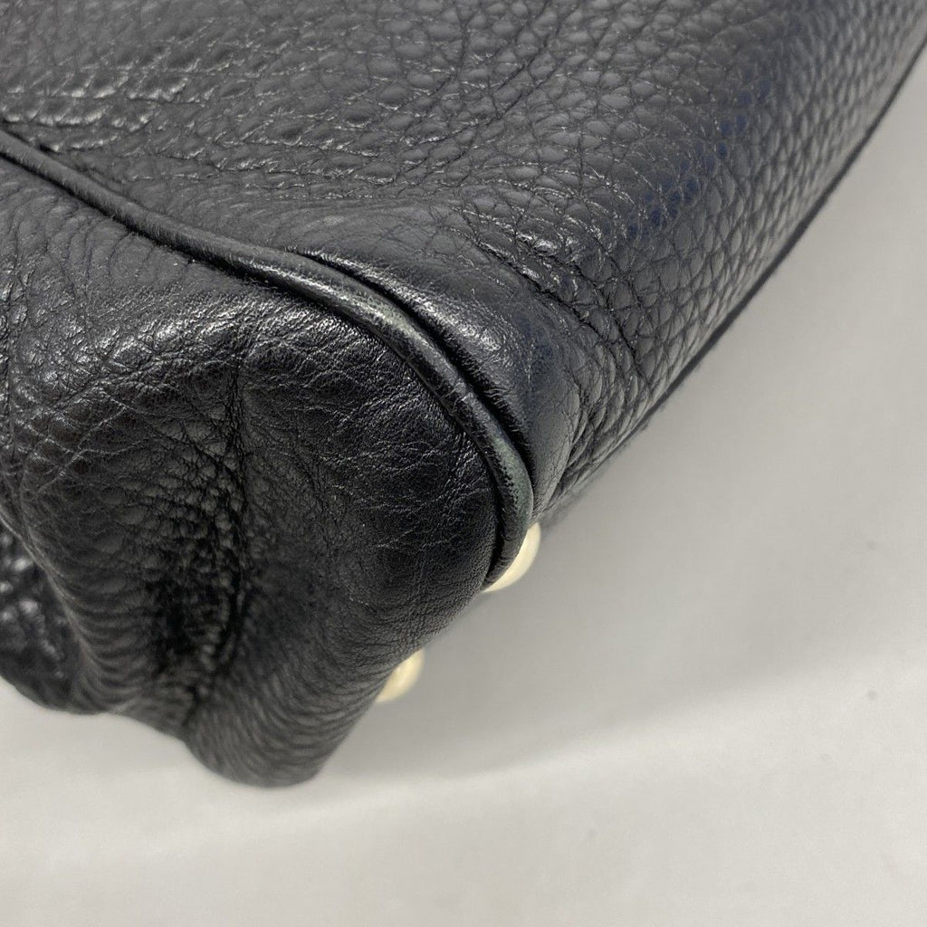 Gucci Handbag Bamboo Leather Black Champagne Gold — view 6