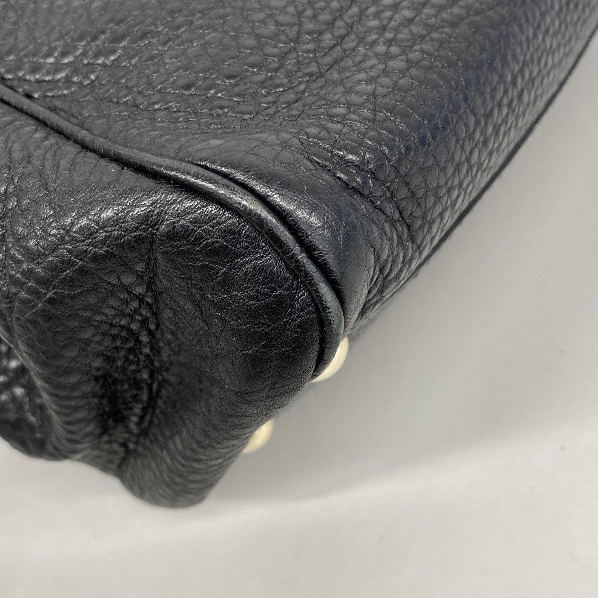 Gucci Handbag Bamboo Leather Black Champagne Gold — view 6