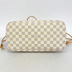 Louis Vuitton Tote Damier Azur Neverfull MM White — view 3