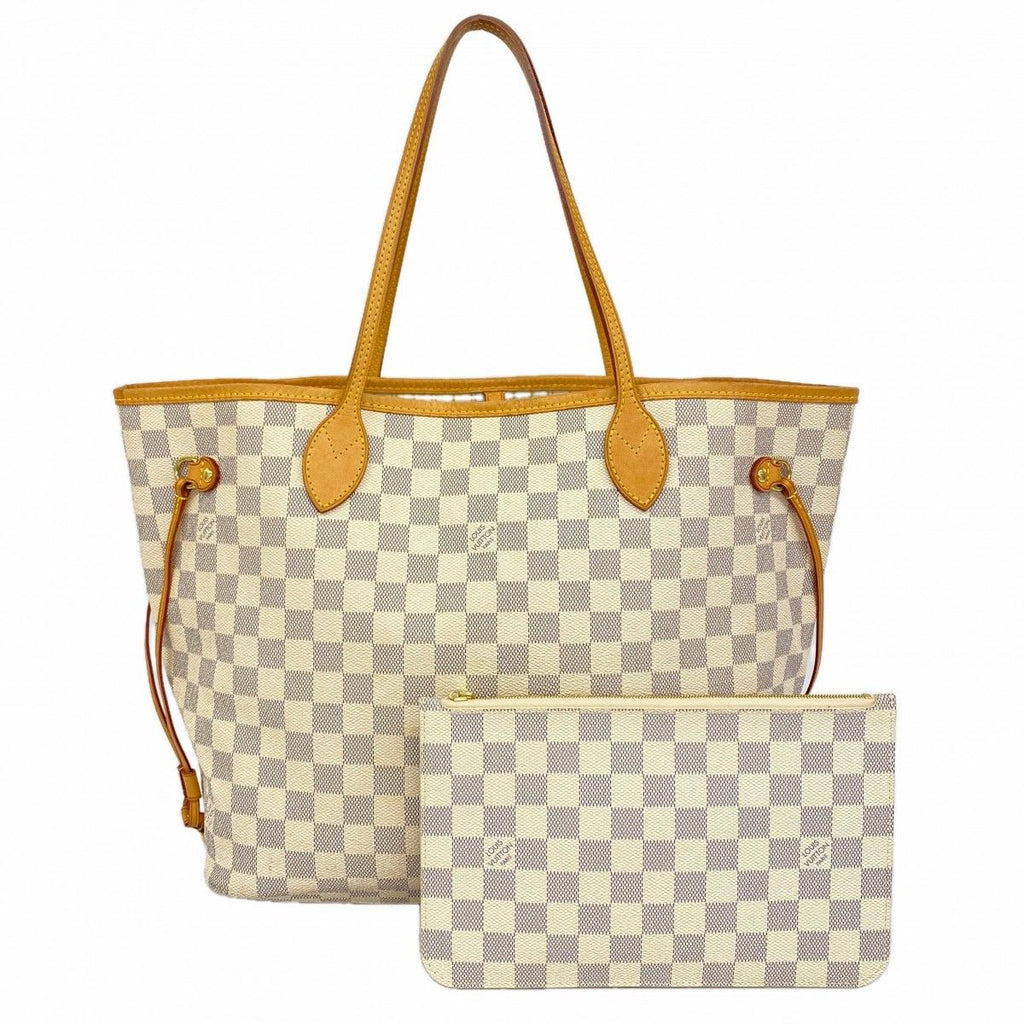 Louis Vuitton Tote Damier Azur Neverfull MM White