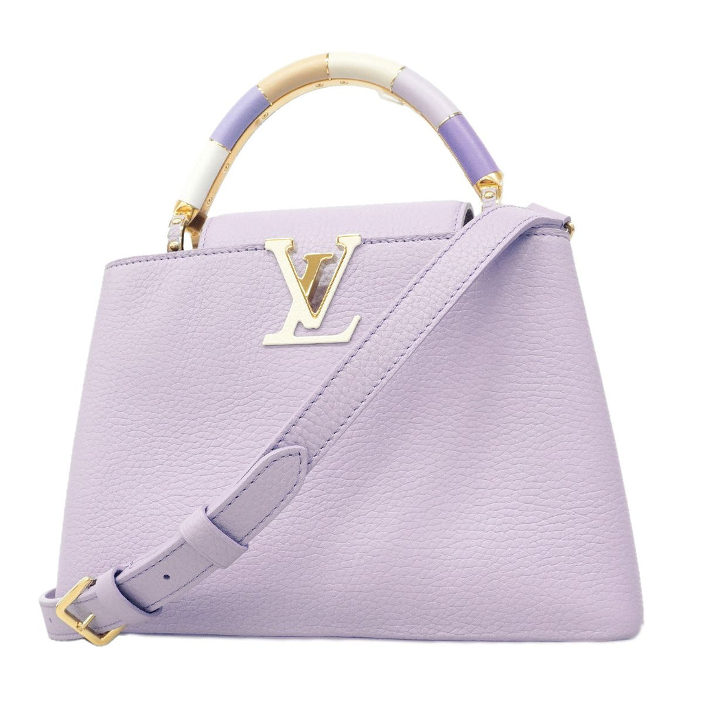 Louis Vuitton Handbag Taurillon Capucines BB Purple 2-Way