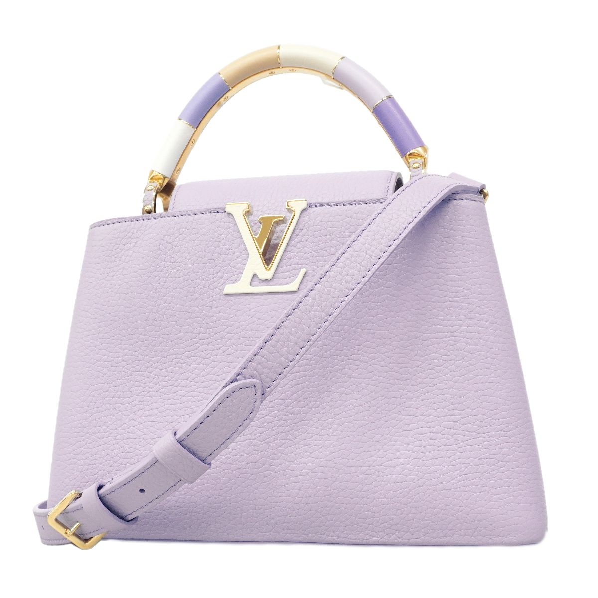 Louis Vuitton Handbag Taurillon Capucines BB Purple 2-Way