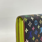 Louis Vuitton Wallet Monogram Multicolor Portefeuille Sarah Noir Pistache — view 5