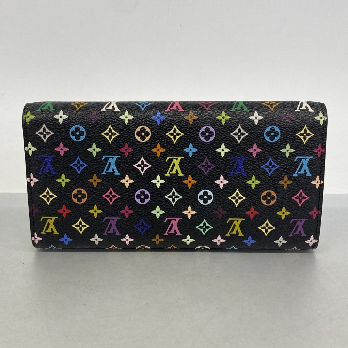 Louis Vuitton Wallet Monogram Multicolor Portefeuille Sarah Noir Pistache — view 9