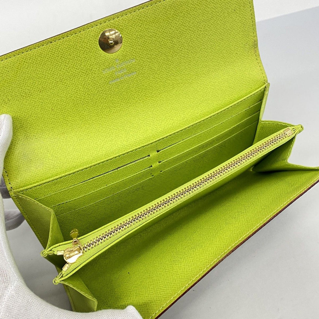 Louis Vuitton Wallet Monogram Multicolor Portefeuille Sarah Noir Pistache — view 3