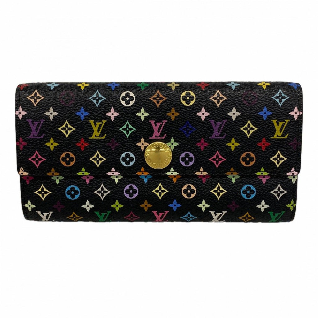 Louis Vuitton Wallet Monogram Multicolor Portefeuille Sarah Noir Pistache