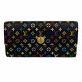 Louis Vuitton Wallet Monogram Multicolor Portefeuille Sarah Noir Pistache