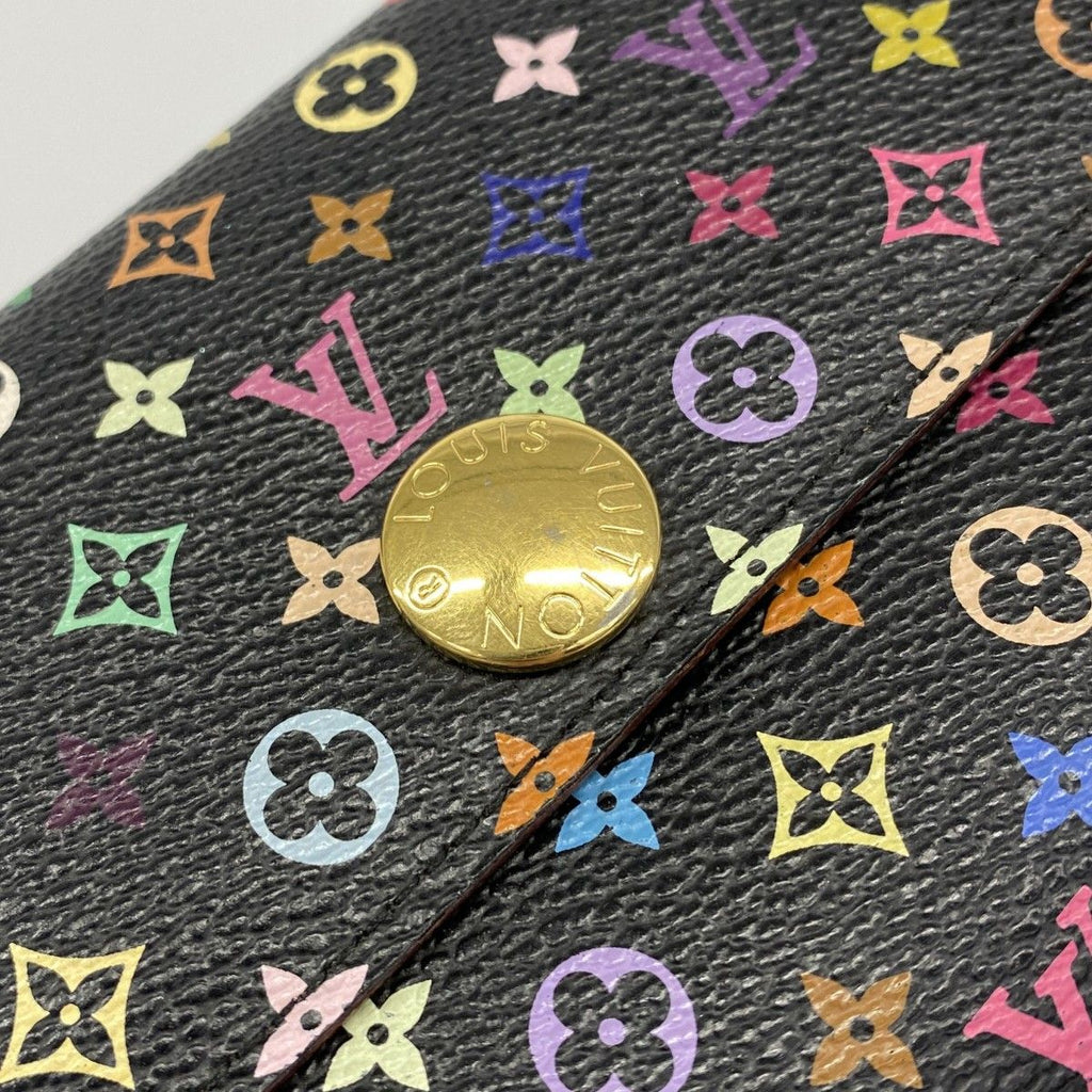 Louis Vuitton Wallet Monogram Multicolor Portefeuille Sarah Noir Pistache — view 7