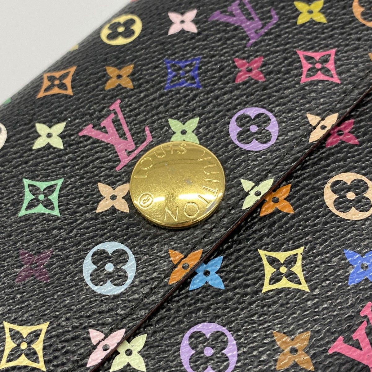 Louis Vuitton Wallet Monogram Multicolor Portefeuille Sarah Noir Pistache — view 7