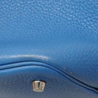 Hermes Handbag Picotin Lock Touch MM Taurillon Clemence Swift Blue Paradise — view 8