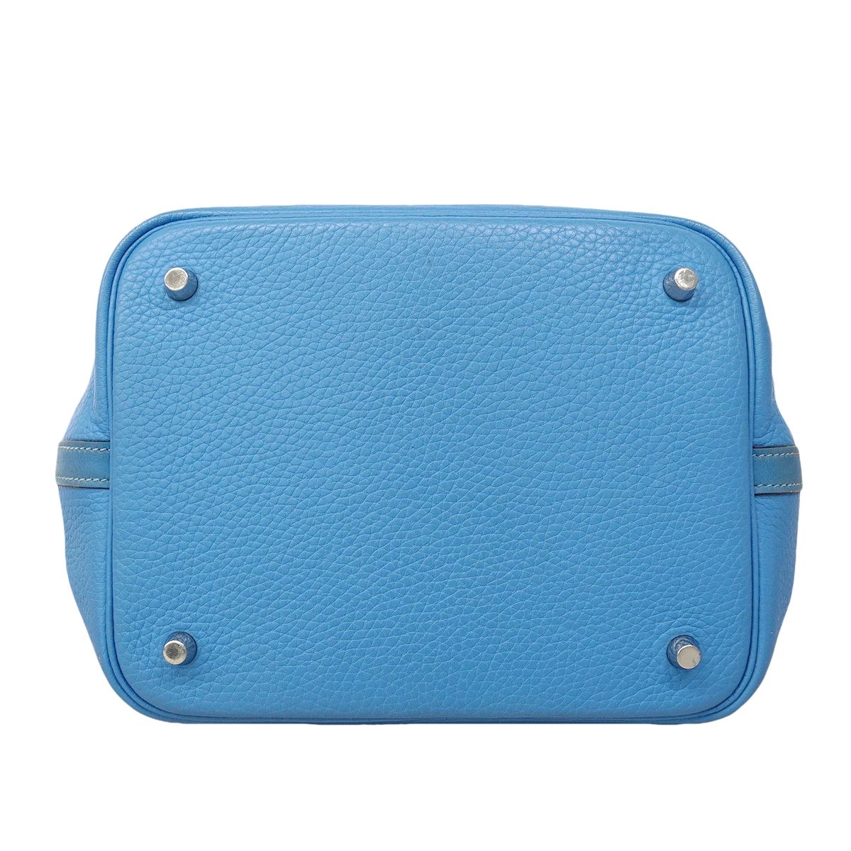 Hermes Handbag Picotin Lock Touch MM Taurillon Clemence Swift Blue Paradise — view 3
