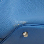 Hermes Handbag Picotin Lock Touch MM Taurillon Clemence Swift Blue Paradise — view 7