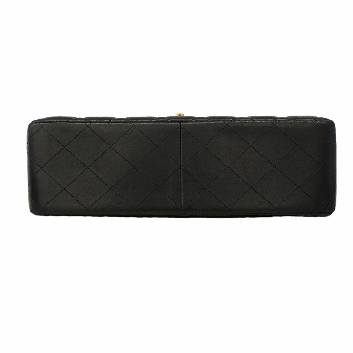 Chanel Shoulder Bag Deca Quilted Lambskin Black Gold — view 3
