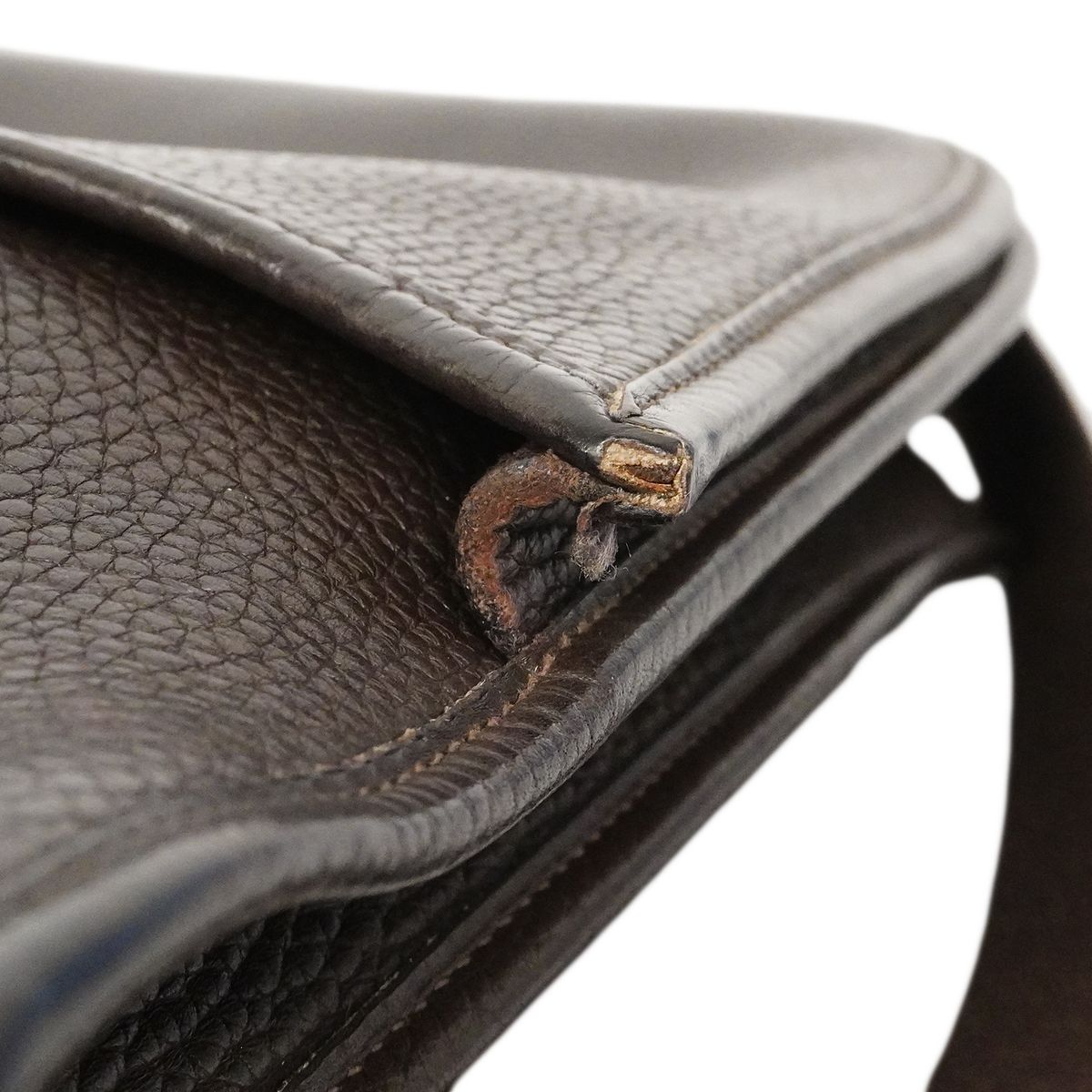 Hermes Shoulder Bag Evelyne Taurillon Clemence Ecorse Silver — view 8
