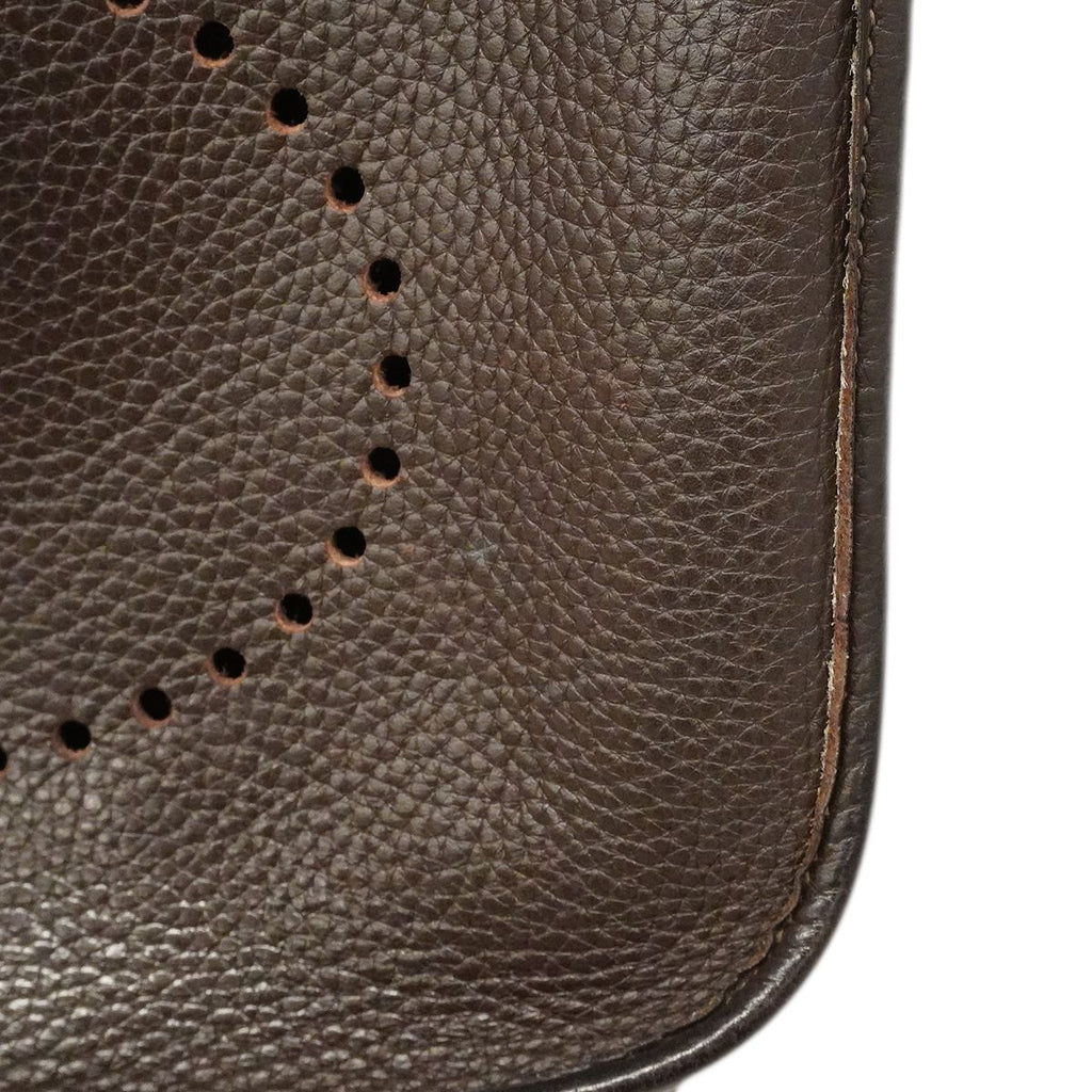 Hermes Shoulder Bag Evelyne Taurillon Clemence Ecorse Silver — view 6