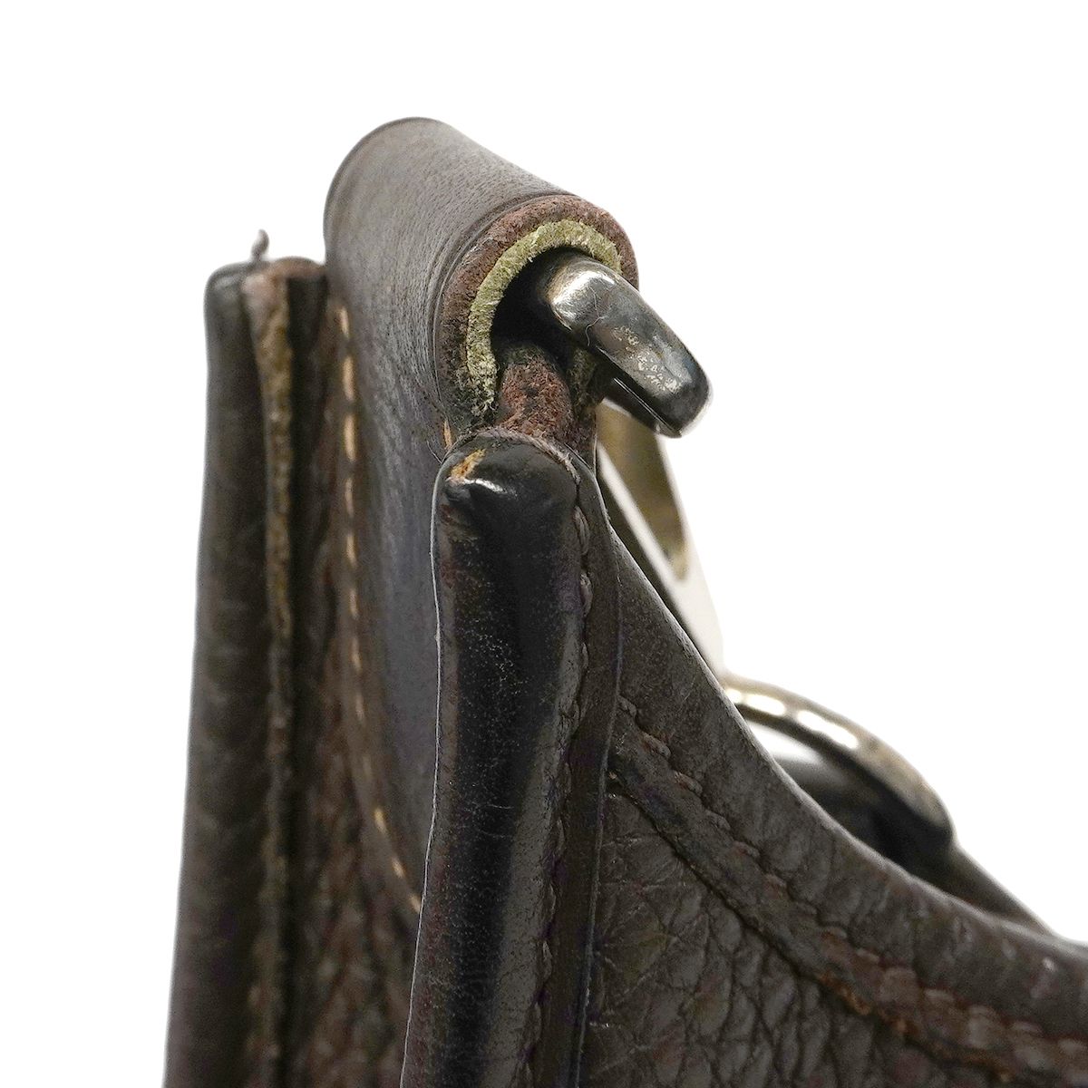Hermes Shoulder Bag Evelyne Taurillon Clemence Ecorse Silver — view 7