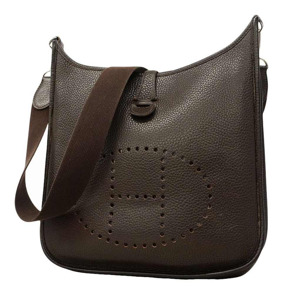 Hermes Shoulder Bag Evelyne Taurillon Clemence Ecorse Silver