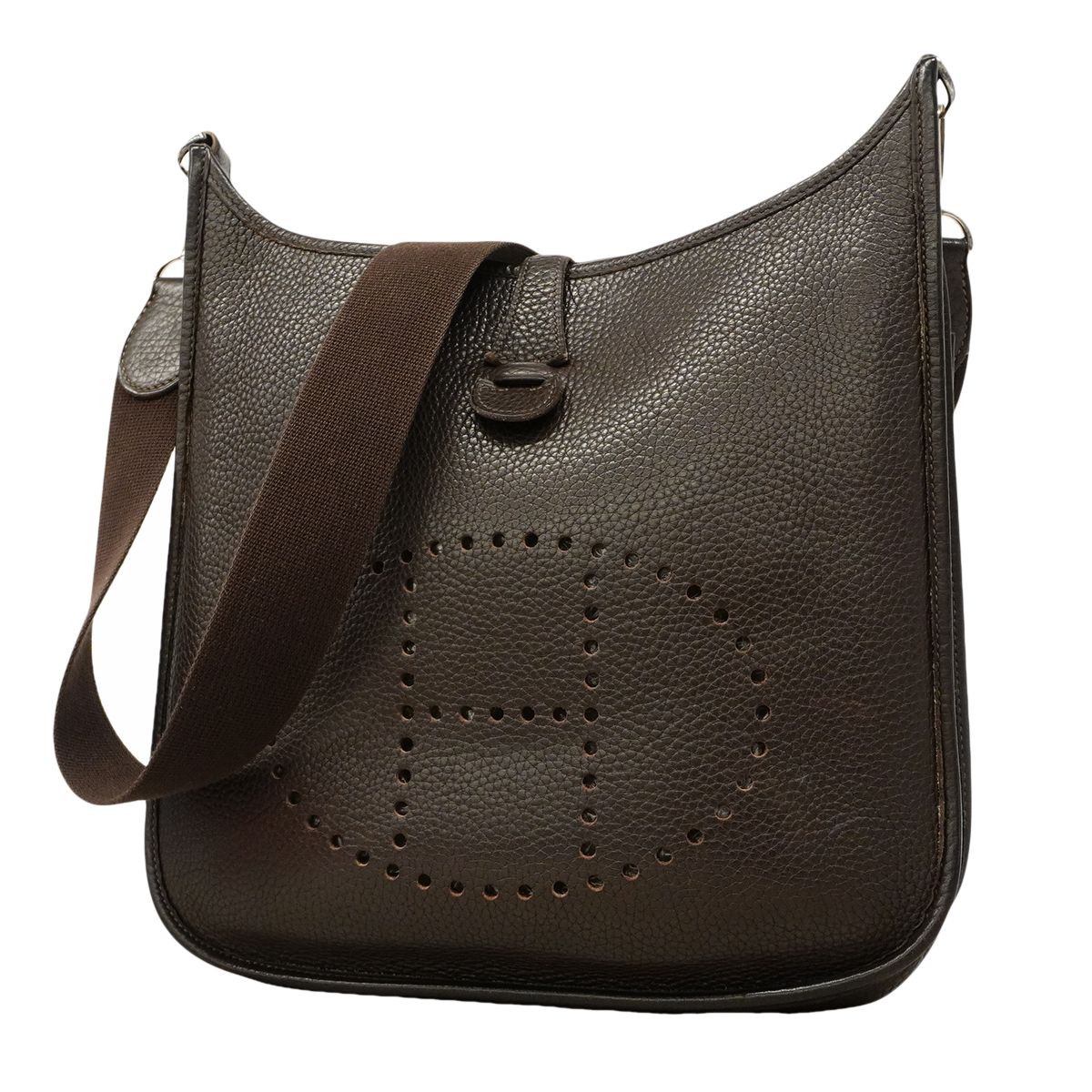 Hermes Shoulder Bag Evelyne Taurillon Clemence Ecorse Silver