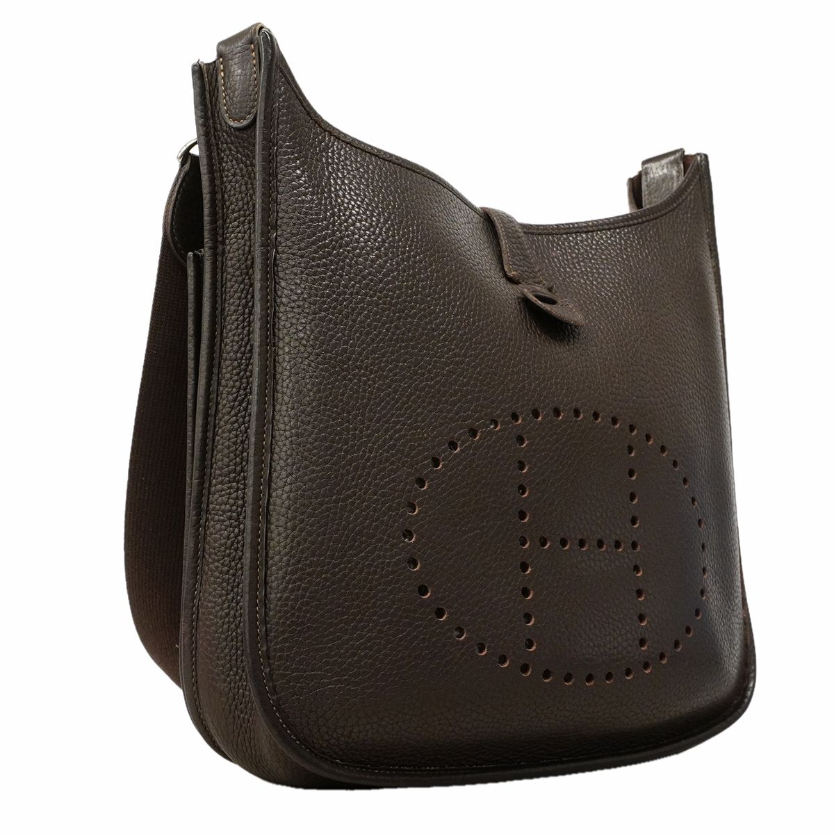 Hermes Shoulder Bag Evelyne Taurillon Clemence Ecorse Silver — view 2