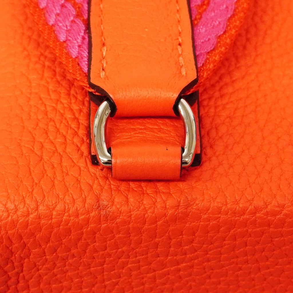 Hermes Shoulder Bag Vidopoche Togo Capucines Silver — view 7
