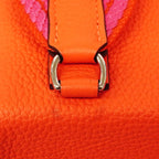 Hermes Shoulder Bag Vidopoche Togo Capucines Silver — view 7