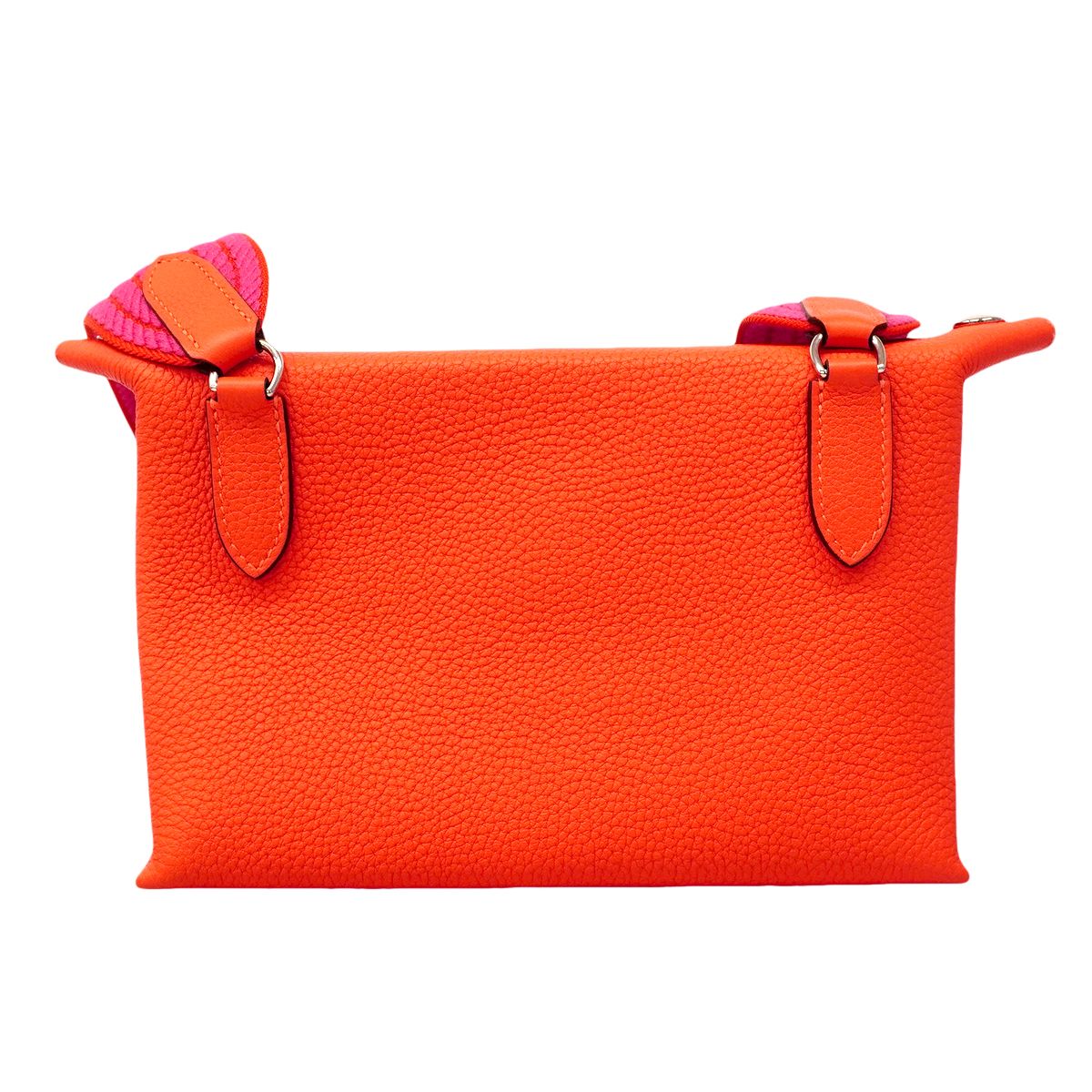 Hermes Shoulder Bag Vidopoche Togo Capucines Silver — view 8