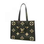 Louis Vuitton Tote Monogram Empreinte On The Go MM Black Beige 2-Way
