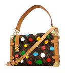 Louis Vuitton Handbag Monogram Side Trunk Brown Multicolor 2-Way Bag Yayoi