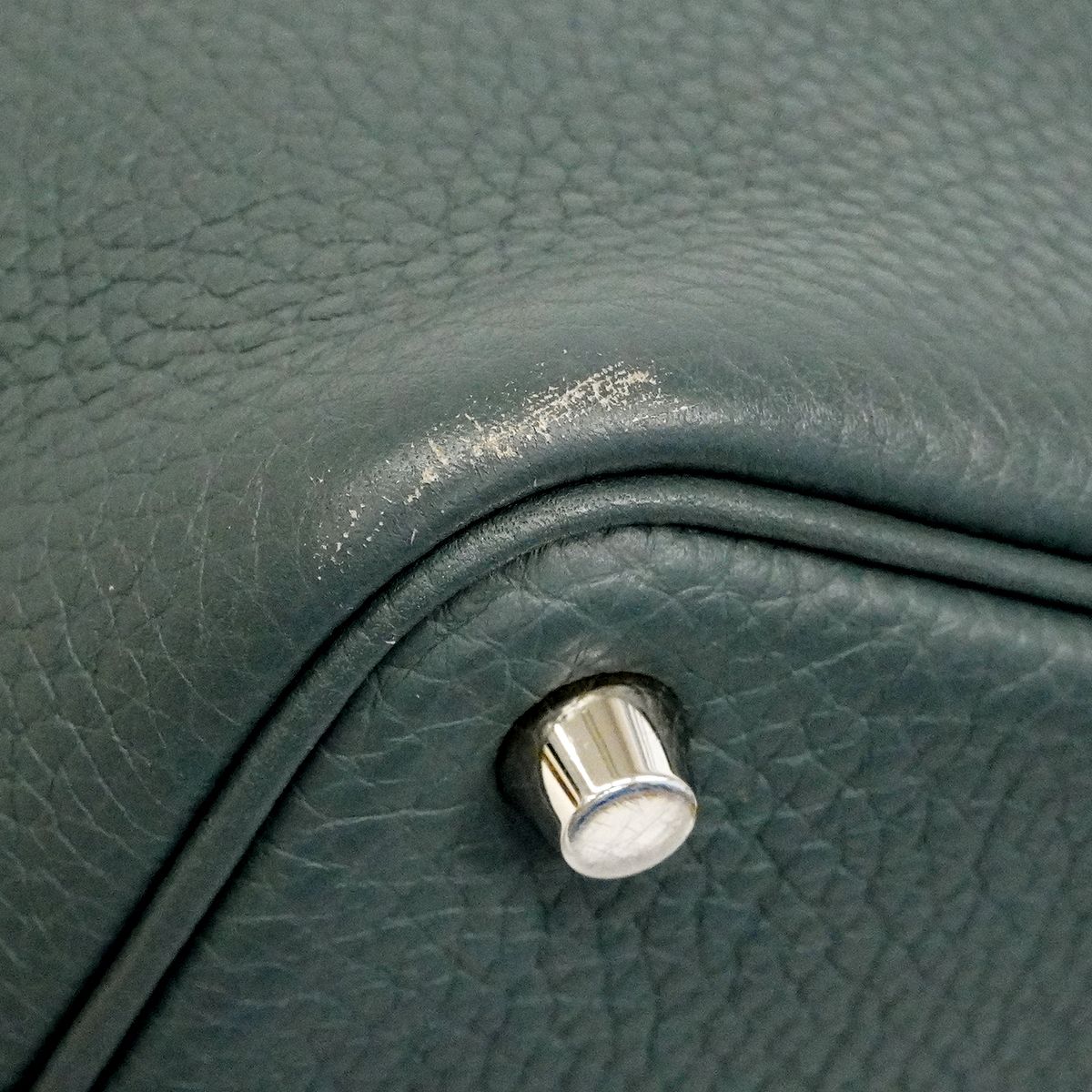 Hermes Handbag Picotin Lock PM Taurillon Clemence Vert Amand Silver — view 7