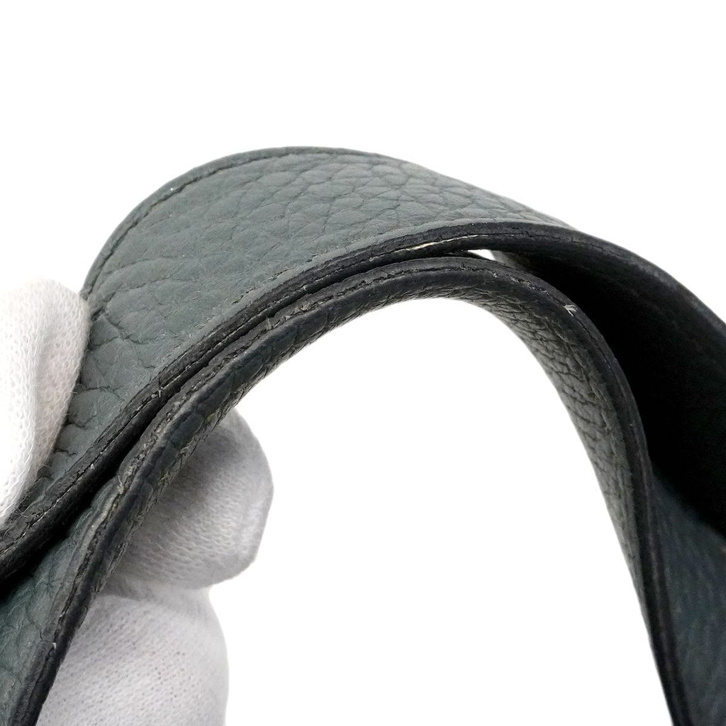 Hermes Handbag Picotin Lock PM Taurillon Clemence Vert Amand Silver — view 8