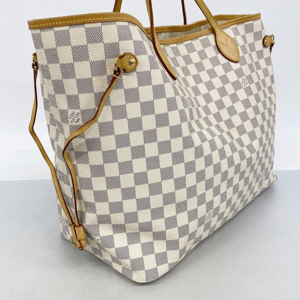 Louis Vuitton Tote Damier Azur Neverfull GM White — view 2