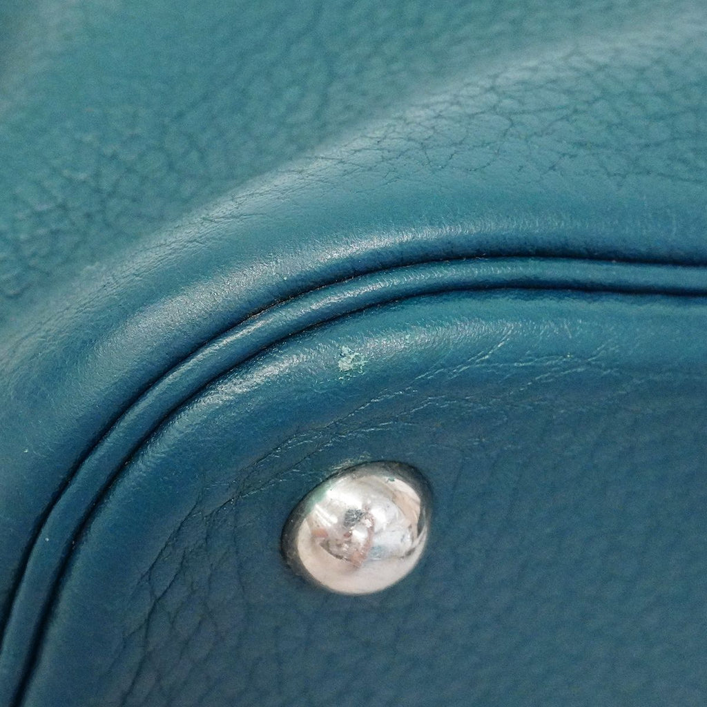 Hermes Handbag Bolide 31 Taurillon Clemence Col Vert Silver 2-Way — view 7
