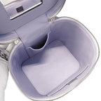 Chanel Vanity Bag Quilted Caviar Leather Purple Silver 2-Way — view 4