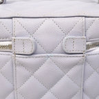Chanel Vanity Bag Quilted Caviar Leather Purple Silver 2-Way — view 8