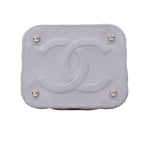 Chanel Vanity Bag Quilted Caviar Leather Purple Silver 2-Way — view 3