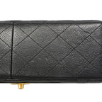 Chanel Shoulder Bag Maxi Quilted Caviar Leather Black Gold — view 7