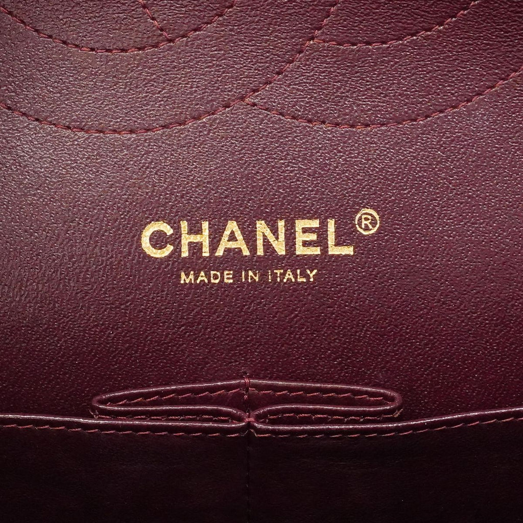 Chanel Shoulder Bag Maxi Quilted Caviar Leather Black Gold — view 5