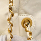 Chanel Backpack 22 Calfskin White Gold — view 8