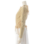 Dior Suede Leather Galliano Era Corset Lace Jacket Beige 36 — view 3